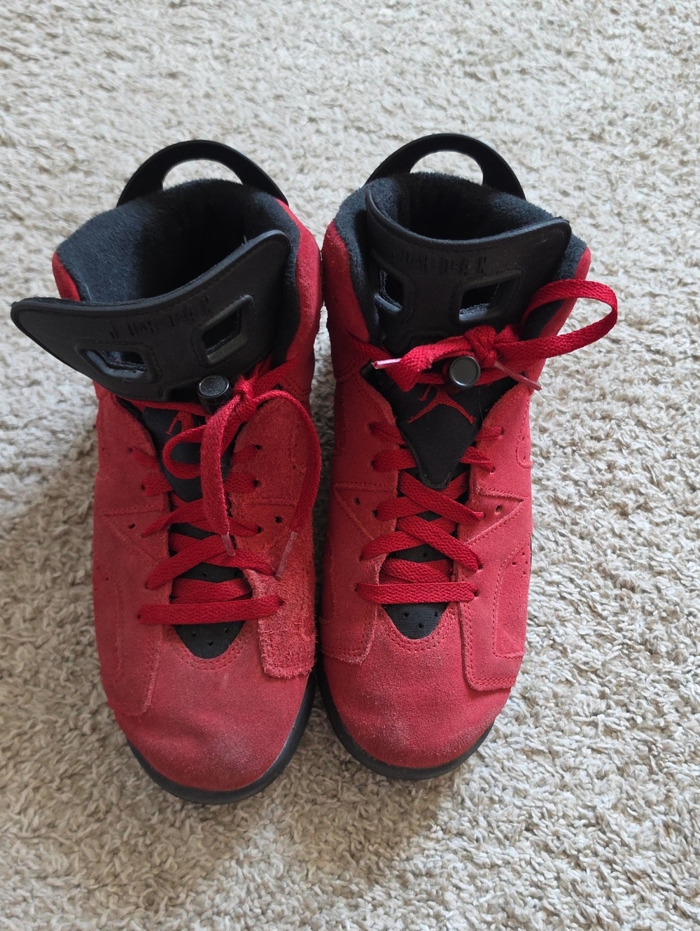 Jordan Kids Red and Black High-Top Sneakers